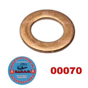 ARANDELA CULATA DE COBRE 8,25mm x 16mm | Codigo Ridac: 00070