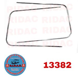 BAGUETA ACERO INOXIDABLE GOMA PARABRISAS 3CV JUEGO | Codigo Ridac: 13382