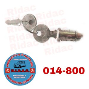 TAMBOR CERRADURA 2CV Y 3CV 2 LLAVES | Codigo Ridac: 014-800