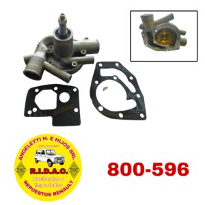 BOMBA DE AGUA RENAULT 4L EJE LARGO | Codigo Ridac: 800-596