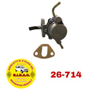 BOMBA DE COMBUSTIBLE RENAULT 4L / DAUPHINE | Codigo Ridac: 26714