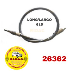 CABLE EMBRAGUE R4 LARGO 615 | Codigo Ridac: 26362