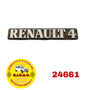 INSIGNIA RENAULT 4 PLASTICA AUTOADHESIVA | Codigo Ridac: 24661
