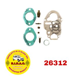 REPARACION CARBURADOR RENAULT DAUPHINE 4L SX 28IB | Codigo Ridac: 26312