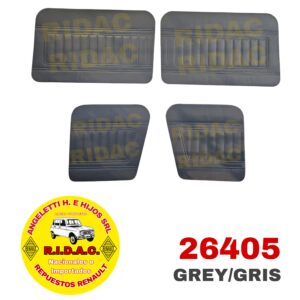 TAPIZADO DE PUERTA RENAULT 4 JUEGO X4 GRIS TOPO | Codigo Ridac: 26405