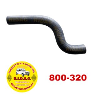 TUBO DE GOMA RADIADOR DE CALEFACCION GRANDE RENAULT DAUPHINE | Codigo Ridac: 800-320