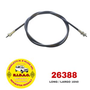 CABLE VELOCIMETRO RENAULT 4L/4S/R6 LARGO 1640 | Codigo Ridac: 26388