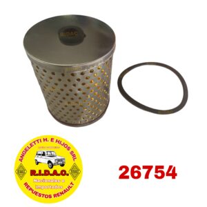 FILTRO DE ACEITE RENAULT GORDINI/DAUPHINE | Codigo Ridac: 26754