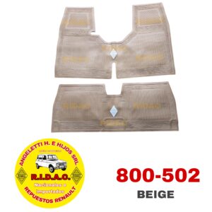 ALFOMBRA R4 / R6 DELANTERA Y TRASERA JUEGO BEIGE | Codigo Ridac: 800-502