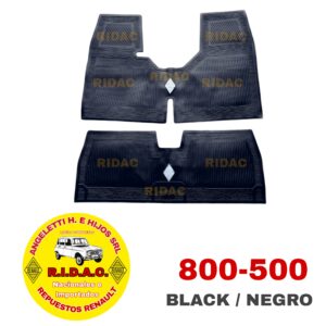 ALFOMBRA R4 / R6 DELANTERA Y TRASERA JUEGO NEGRA | Codigo Ridac: 800-500