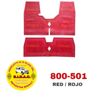 ALFOMBRA R4 / R6 DELANTERA Y TRASERA JUEGO ROJA | Codigo Ridac: 800-501
