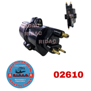 BOBINA ENCENDIDO 3CV 12V C/NEGRA | Codigo Ridac: 02610