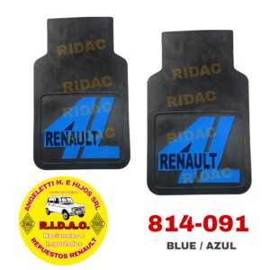 GUARDAFANGO TRASERO RENAULT 4L JGO AZUL | Codigo Ridac: 814-091
