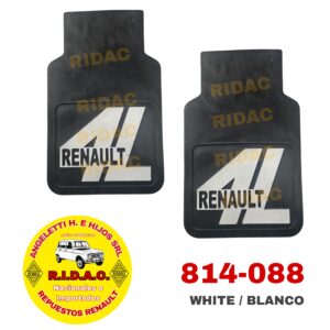 GUARDAFANGO TRASERO RENAULT 4L JGO BLANCO | Codigo Ridac: 814-088
