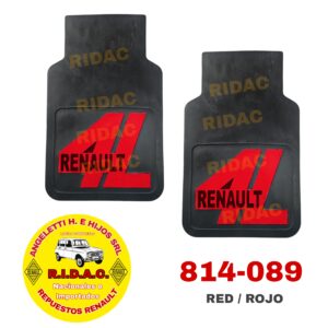 GUARDAFANGO TRASERO RENAULT 4L JGO ROJO | Codigo Ridac: 814-089