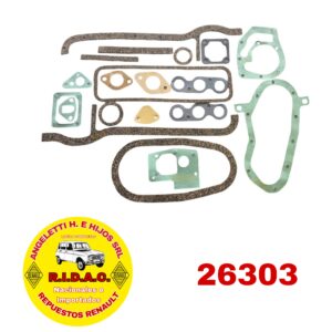 JUNTA MOTOR RENAULT 4 JUEGO SIN JUNTA TAPA DE CILINDRO | Codigo Ridac: 26303
