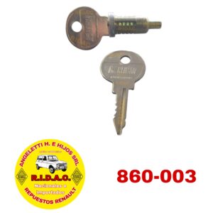 TAMBOR DE PUERTA RENAULT 4 NEYMAN CON 2 LLAVES | Codigo Ridac: 860-003