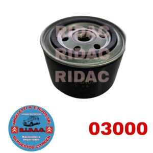 FILTRO DE ACEITE 3CV DEDION | Codigo Ridac: 03000