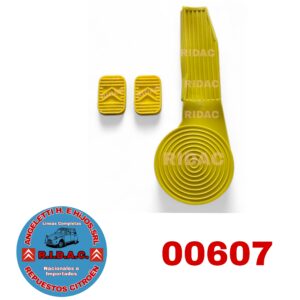 KIT CUBRE PEDAL 3CV COLOR AMARILLO | Codigo Ridac: 00607