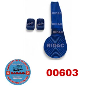 KIT CUBRE PEDAL 3CV COLOR AZUL | Codigo Ridac: 00603