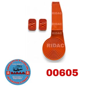 KIT CUBRE PEDAL 3CV COLOR NARANJA | Codigo Ridac: 00605