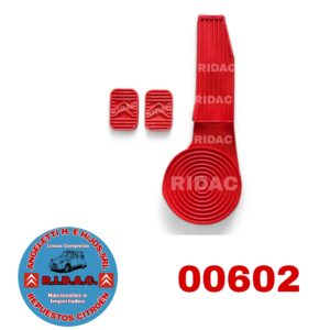 KIT CUBRE PEDAL 3CV COLOR ROJO | Codigo Ridac: 00602