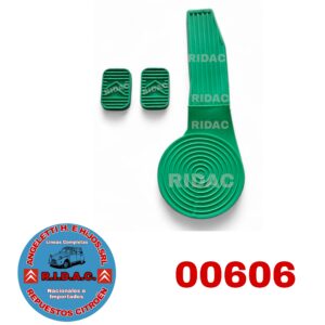 KIT CUBRE PEDAL 3CV COLOR VERDE | Codigo Ridac: 00606