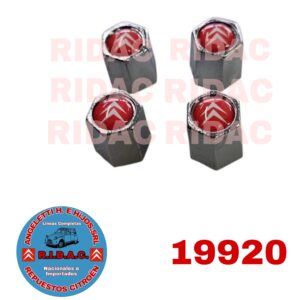 TAPON VALVULA JGO X4 C/INSIGNIA ROJO NAC | Codigo Ridac: 19920