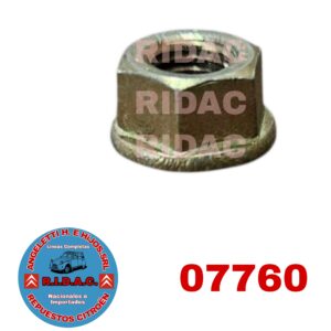 TUERCA PLATO FRENO 14mm | Codigo Ridac: 07760