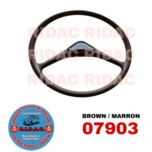 VOLANTE DIRECCIÓN 3CV MARRÓN C/EMB IMPORTADO | Codigo Ridac: 07903