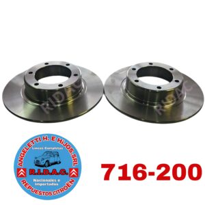 DISCO DE FRENO DYANE DELANTERO JGO IMP | Codigo Ridac: 716-200