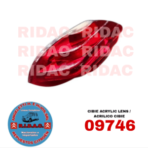 PLASTICO ACRILICO ROJO S/CASCO 2CV IMP | Codigo Ridac: 09746