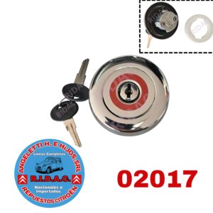 TAPA TANQUE DE COMBUSTIBLE 2CV / 3CV CROMADA NACIONAL | Codigo Ridac: 02017