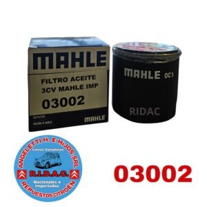 FILTRO DE ACEITE 3CV MAHLE | Codigo Ridac: 03002